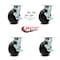 Service Caster 6 Inch Polyolefin Caster Set with Ball Bearings and Brake/Swivel Lock SCC SCC-30CS620-POB-TLB-BSL-4 - alternate 2